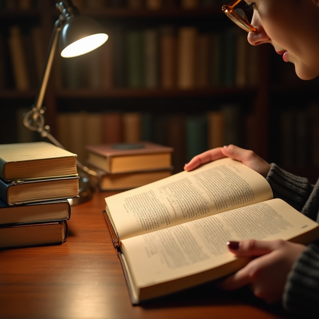 Badacz czytający artykuły naukowe z zakresu psychologii konsumenta
